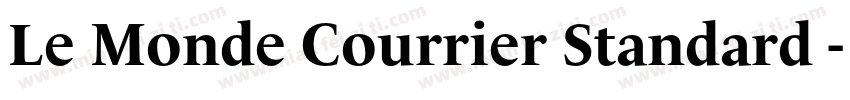Le Monde Courrier Standard - Bold字体转换
